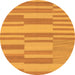 Round Abstract Orange Modern Rug, abs1915org