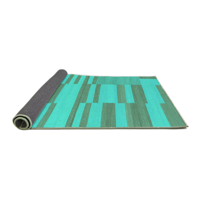 Sideview of Abstract Turquoise Modern Rug, abs1915turq