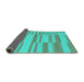 Sideview of Abstract Turquoise Modern Rug, abs1915turq