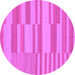 Round Abstract Pink Modern Rug, abs1915pnk