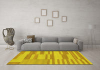 Machine Washable Abstract Yellow Modern Rug, wshabs1915yw