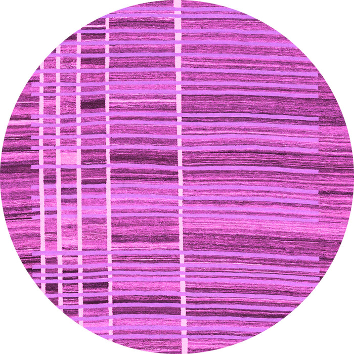 Round Machine Washable Abstract Pink Modern Rug, wshabs1916pnk