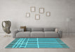 Machine Washable Abstract Light Blue Modern Rug in a Living Room, wshabs1916lblu