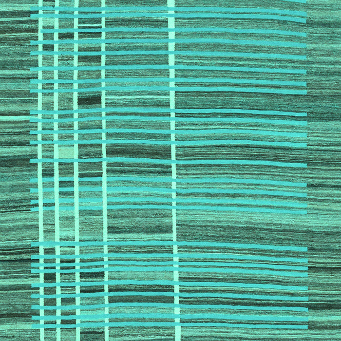 Square Machine Washable Abstract Turquoise Modern Area Rugs, wshabs1916turq