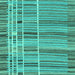 Square Machine Washable Abstract Turquoise Modern Area Rugs, wshabs1916turq