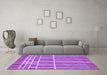 Machine Washable Abstract Purple Modern Area Rugs in a Living Room, wshabs1916pur