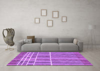 Machine Washable Abstract Purple Modern Rug, wshabs1916pur