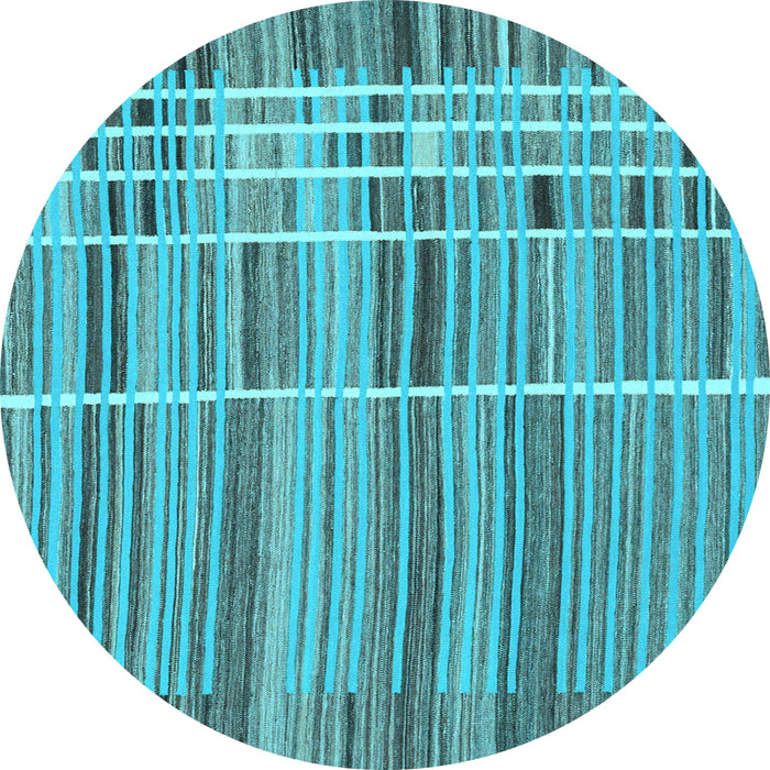 Round Machine Washable Abstract Light Blue Modern Rug, wshabs1916lblu