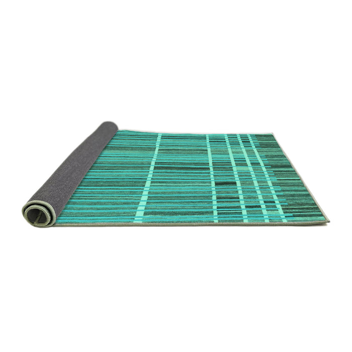 Sideview of Abstract Turquoise Modern Rug, abs1916turq