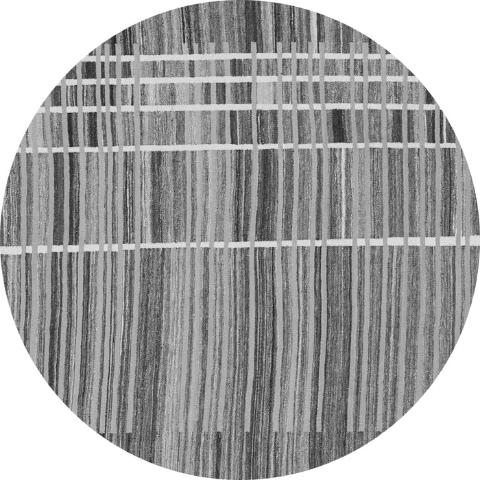 Round Abstract Gray Modern Rug, abs1916gry