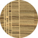 Round Abstract Brown Modern Rug, abs1916brn