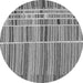 Round Machine Washable Abstract Gray Modern Rug, wshabs1916gry