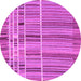 Round Abstract Pink Modern Rug, abs1916pnk