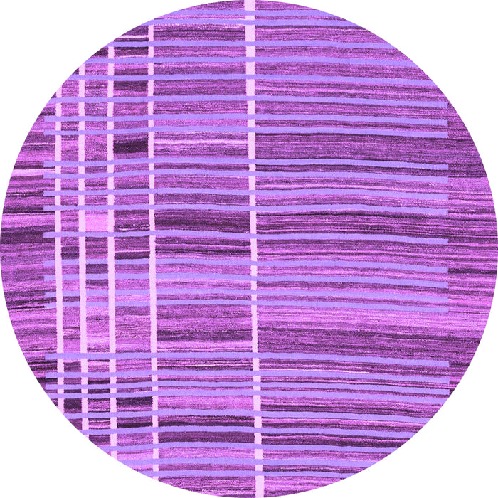 Round Machine Washable Abstract Purple Modern Area Rugs, wshabs1916pur