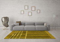 Machine Washable Abstract Yellow Modern Rug, wshabs1917yw