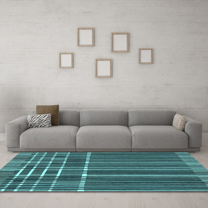 Machine Washable Abstract Light Blue Modern Rug in a Living Room, wshabs1917lblu