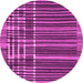 Round Abstract Pink Modern Rug, abs1917pnk