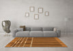 Machine Washable Abstract Orange Modern Area Rugs in a Living Room, wshabs1917org