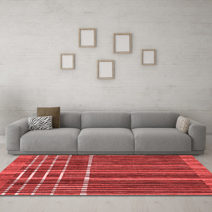 Modern Red Washable Rugs