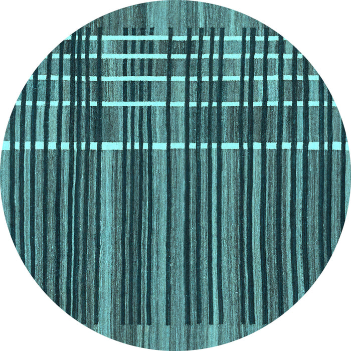 Round Machine Washable Abstract Light Blue Modern Rug, wshabs1917lblu