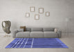 Machine Washable Abstract Blue Modern Rug in a Living Room, wshabs1917blu