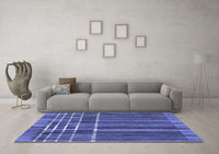 Machine Washable Abstract Blue Modern Rug, wshabs1917blu