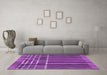 Machine Washable Abstract Purple Modern Area Rugs in a Living Room, wshabs1917pur