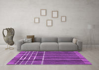 Machine Washable Abstract Purple Modern Rug, wshabs1917pur