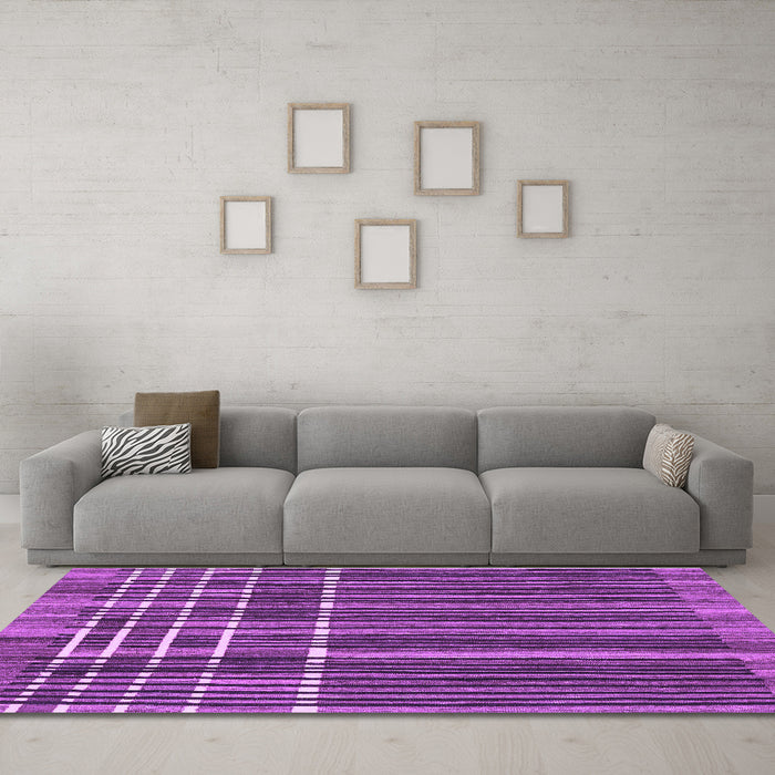 Machine Washable Abstract Purple Modern Area Rugs in a Living Room, wshabs1917pur