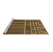 Sideview of Machine Washable Abstract Brown Modern Rug, wshabs1917brn