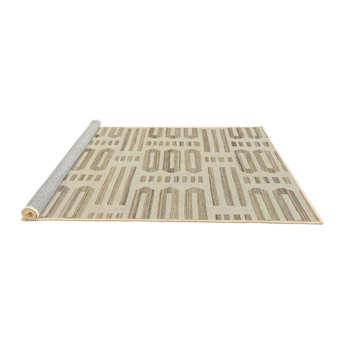 Sideview of Machine Washable Abstract Vanilla Gold Rug, wshabs1918