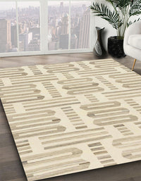 Abstract Vanilla Gold Solid Rug, abs1918