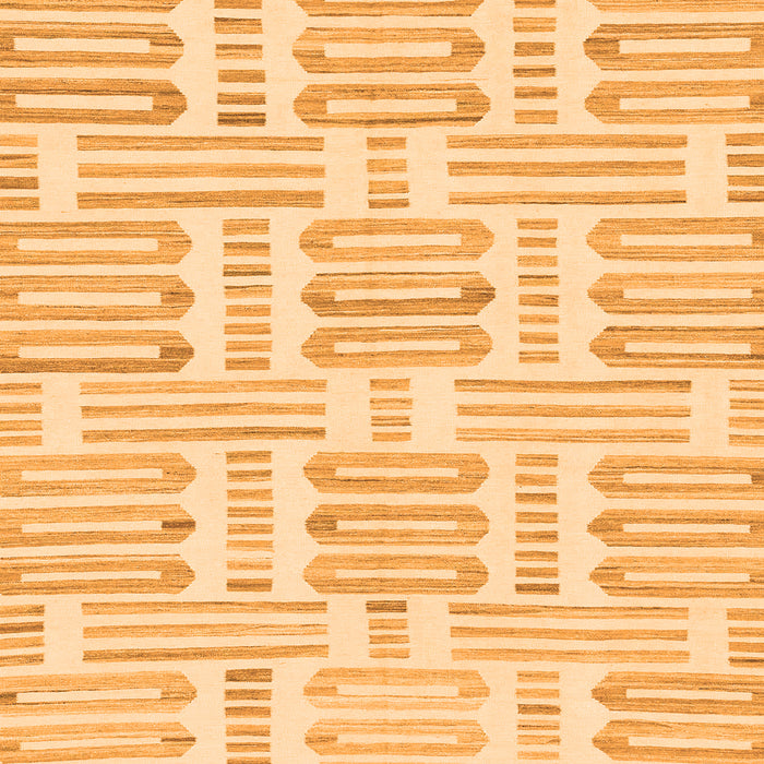 Square Solid Orange Modern Rug, abs1918org
