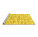 Sideview of Machine Washable Solid Yellow Modern Rug, wshabs1918yw