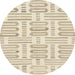 Round Machine Washable Abstract Vanilla Gold Rug, wshabs1918