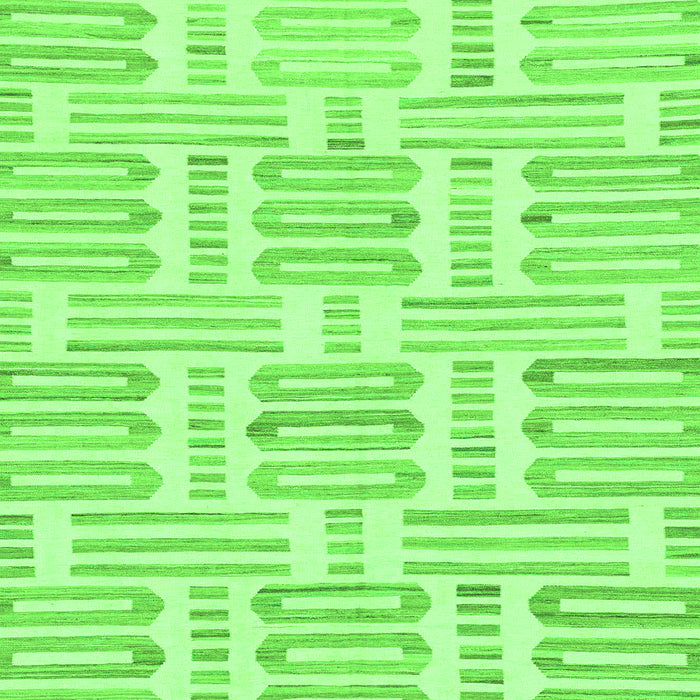 Square Machine Washable Solid Green Modern Area Rugs, wshabs1918grn