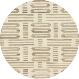Round Abstract Vanilla Gold Solid Rug, abs1918