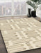 Machine Washable Abstract Vanilla Gold Rug in a Family Room, wshabs1918