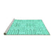 Sideview of Machine Washable Solid Turquoise Modern Area Rugs, wshabs1918turq