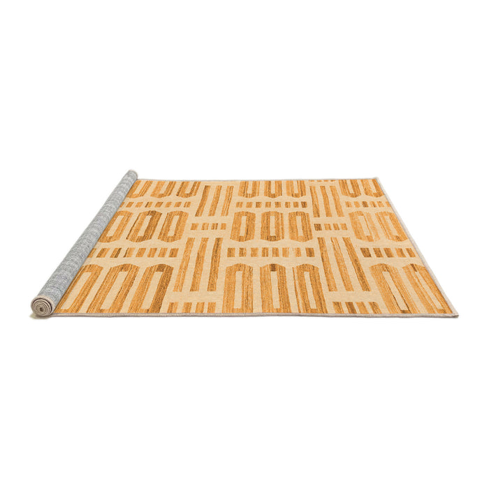 Sideview of Machine Washable Solid Orange Modern Area Rugs, wshabs1918org