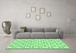 Machine Washable Solid Emerald Green Modern Area Rugs in a Living Room,, wshabs1919emgrn