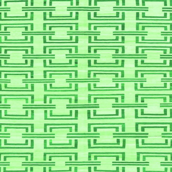 Square Machine Washable Solid Green Modern Area Rugs, wshabs1919grn