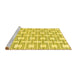 Sideview of Machine Washable Solid Yellow Modern Rug, wshabs1919yw