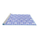 Sideview of Machine Washable Solid Blue Modern Rug, wshabs1919blu