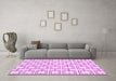 Machine Washable Solid Pink Modern Rug in a Living Room, wshabs1919pnk