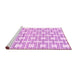 Sideview of Machine Washable Solid Pink Modern Rug, wshabs1919pnk