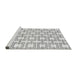 Sideview of Machine Washable Solid Gray Modern Rug, wshabs1919gry