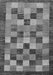 Machine Washable Checkered Gray Modern Rug, wshabs191gry