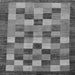 Square Machine Washable Checkered Gray Modern Rug, wshabs191gry