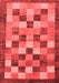 Checkered Red Modern Area Rugs